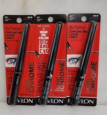 3 -Revlon So Fierce! Chrome Ink Liquid Liner, #901 Gunmetal - Image 1 of 2