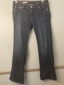 Jeans Adriano Goldschmied donna 27R AG Angelina Petite bootcut lavaggio scuro sciolto - Foto 1 di 8
