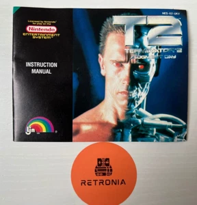 Terminator 2 Nintendo Nes Game Instruction Manual UK Version - Picture 1 of 3