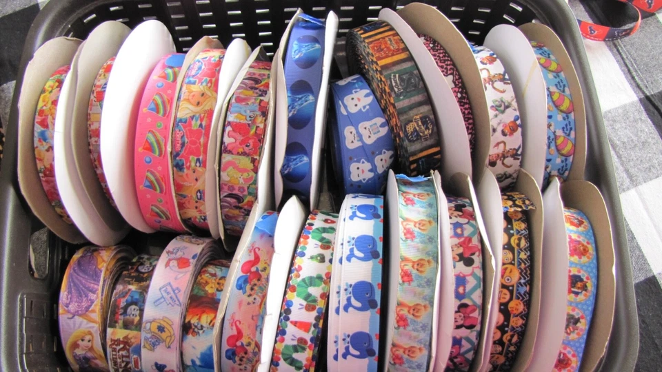 Juvenile Ribbon Grab Bag - 15 Yards - Hairbows, Scrapbooking, Embellishments - Image 1 of 1