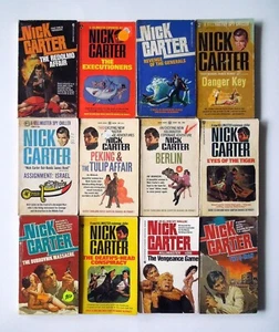 Lot of 13 Nick Carter Killmaster Books - sc, Award Books, Charter - Picture 1 of 15