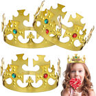Gold King Crown & Queen Jeweled Princess Costume Accessory - 3Pcs-GZ