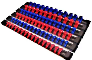 6 GOLIATH INDUSTRIAL ABS MONTIERBARE STECKSCHLÜSSELSCHIENE RACKHALTER ORGANIZER 1/4 3/8 1/2 - Bild 1 von 2