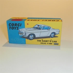 Corgi Toys 258 The Saint Volvo P1800 Repro Box - Picture 1 of 5