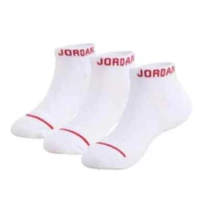 NWT Nike Air Jordan Jumpman Kids Socks 3Y-5Y No Show 3-Pairs Pack White - Picture 1 of 4