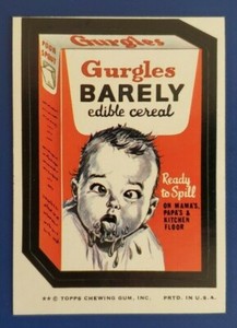 1974 WACKY PACKAGES SERIES 7 TAN BACK  GURGLES       NM+