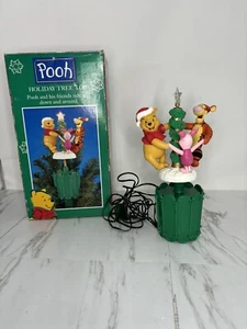 Mr Christmas Winnie The Pooh Tigger Piglet Tree Topper Lights motion 1997 works - Picture 1 of 5