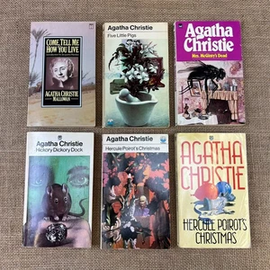 RESTPOSTEN KONVOLUT 6 VINTAGE AGATHA CHRISTIE TASCHENBÜCHER POIROT FÜNF KLEINE - Bild 1 von 7