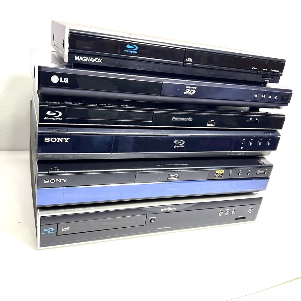 Lote de 6 reproductores Blu-Ray DVD 2x Sony 1x Magnavox LG Panasonic Insignia *Para pieza Foto 1 de 4