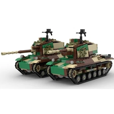 Compatible 1/30 Type 3 Chi-Nu Japanese Medium Tank 551 Pieces Building Toys - Image 1 of 4
