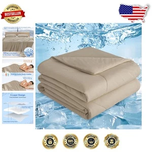 Luxury Double-Sided Cooling Comforter King - Perfect for Hot Sleepers 108" x 90" - Picture 1 of 8