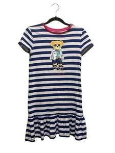 Polo Ralph Lauren Girls Striped Bear Dress - Size XL (16) - Picture 1 of 3