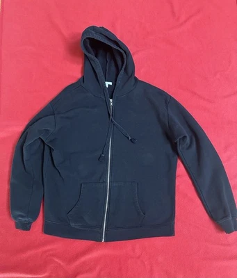 Chaqueta inclinable completa negra con capucha mezcla de algodón cremallera completa chaqueta para hombre pequeña Foto 1 de 4