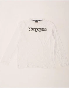 KAPPA Mens Graphic Top Long Sleeve Large White Cotton CJ04 - Picture 1 of 3