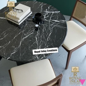 Serene Black Calacatta Viola Coffee tabletop, luxury table for Living Room - Picture 1 of 15