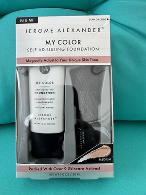 Саморегулирующаяся основа под макияж Jerome Alexander My Color MEDIUM 1 унция и кисть кабуки - Изображение 1 из 2