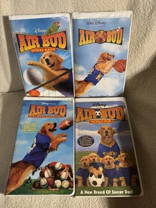 Air Bud Vhs Tape 90s Nostalgia Lot (4) World Pup Spikes Back Golden Disney - Imagen 1 de 17