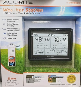 Acu-Rite Acurite Weather Station & Forecast Wireless Intelli-Time Indoor Outdoor - Picture 1 of 13
