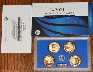 2021-S American Innovation Dollar Proof Set 4 Coins US Mint $1 Box COA - Picture 1 of 2