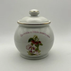 VINTAGE 1980 Strawberry Shortcake Fine Porcelain Sugar Bowl & Lid~Made In Japan - Picture 1 of 11