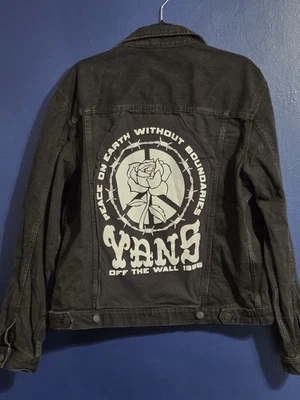 Chaqueta Denim DIVIDED H&M Talla L Original Negra Reciclada Roble Única, Punk Foto 1 de 2