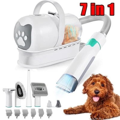 7 IN 1 Dog & Cat Pet Grooming Kit & Vacuum Large CapacityTrimmer Clipper Tools - image 1 of 4