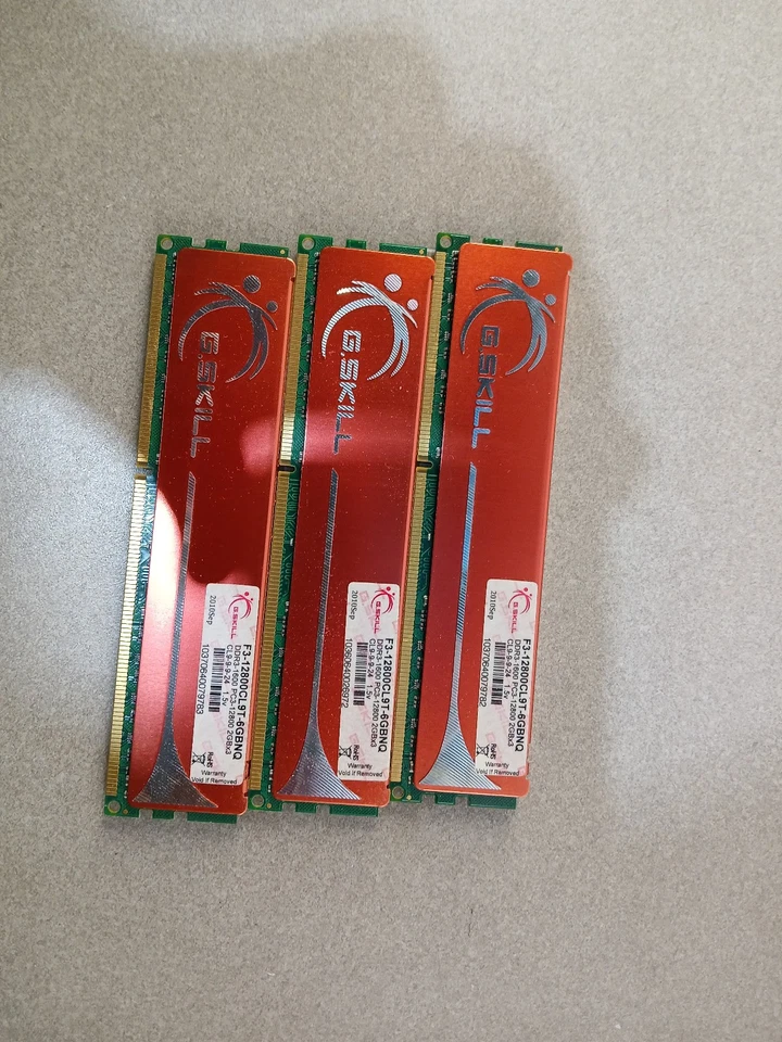 3 pack DDR3 1600 2gb ECC GSKILL RAM *TESTED* - Image 1 of 1