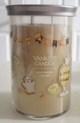 Yankee Candle BOO NANA TOFFEE 20 OZ Vela Vaso Grande Dos Mechas*ENVÍO GRATUITO* Foto 1 de 2