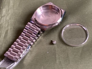 CLASSIC SWISS MADE MIDO 8266 MULTI STAR AUTOMATIC WATCH CASE WITH PARTS - Picture 1 of 16