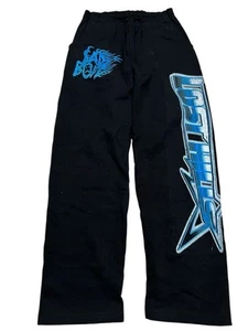 Pantalones deportivos Lost Hills Sad Boyz acampanados negros azules gráficos para hombre talla pequeña - Imagen 1 de 13