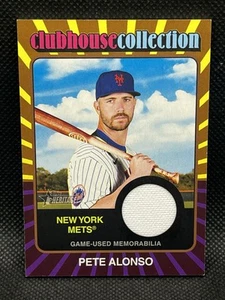 2024 Topps Heritage Pete Alonso Clubhouse Collection Relic Gold /99 NY Mets - Bild 1 von 2