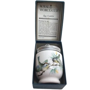 Royal Worcester Egg Coddler Porcelain Birds Design Made In England Original Box - Picture 1 of 9