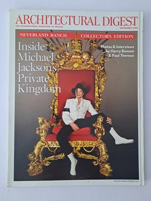 ARCHITECTURAL DIGEST Magazine w/ MICHAEL JACKSON Inside Neverland (Nov 2009) - Image 1 of 2