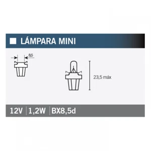 Glühlampe Glühbirne Lampe Leuchtmittel OSRAM 2721MFX BX8,5d 12V1,2W 1 Stück - Bild 1 von 1