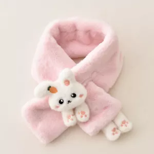 Rabbit children's parent-child scarf to keep warm and velvet cute thickened - Picture 1 of 15