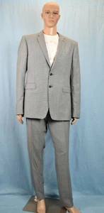 $1795 BURBERRY STIRLING GRAY NAVY WOOL LINEN SILK SUIT EU 56 R / US 46 R ITALY - Picture 1 of 12