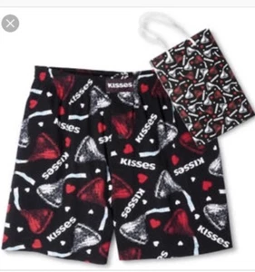 Nuevos Pantalones Cortos Boxer Hershey's Negros con Besos para Hombre Talla Pequeña 28-30 - Imagen 1 de 1