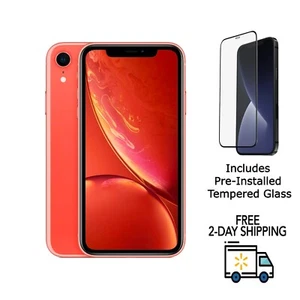 Apple iPhone XR A1984 Fully Unlocked 64GB Coral with Tempered Glass (Fair) - Picture 1 of 4