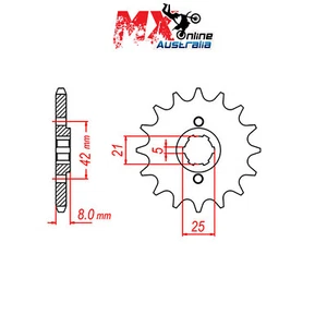 MTX Front Sprocket 15T Yamaha XT550 1982-1983 10-5Y1-15 - Picture 1 of 1