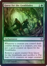 Quest for the Gemblades - Foil Light Play MTG Zendikar Magic 2B3