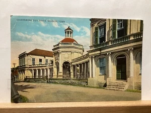 Government Buildings: Spanish Town, Jamaica - Vintage  Postcard - Picture 1 of 3