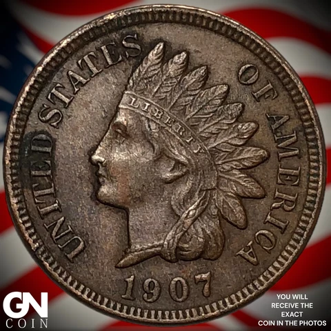 1907 Indian Head Cent Penny  Q8233 Cover