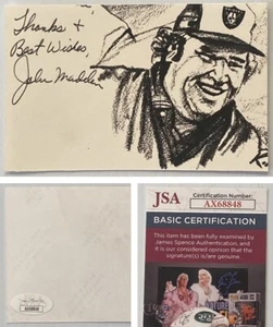 HOF Broadcaster Raiders John Madden Signed Autograph 3x5 Cut - JSA - FREE S&H! - Picture 1 of 5