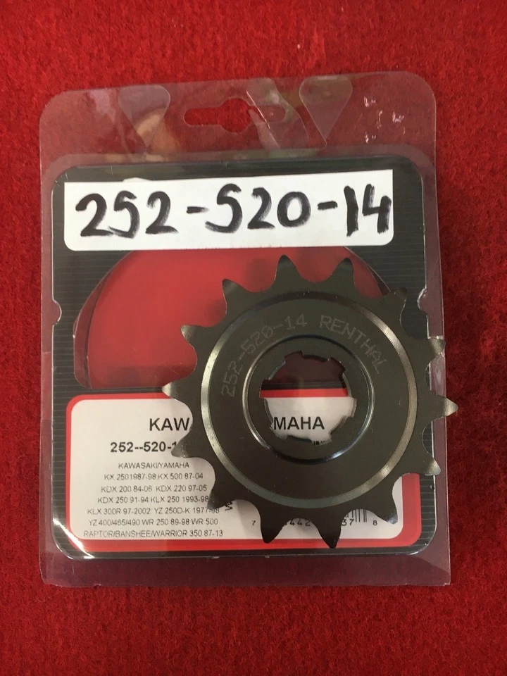 Renthal 252 Fits Yamaha TZ250 1981-2010 14T 520 Renthal GearBox Sprocket. New, - image 1 of 1
