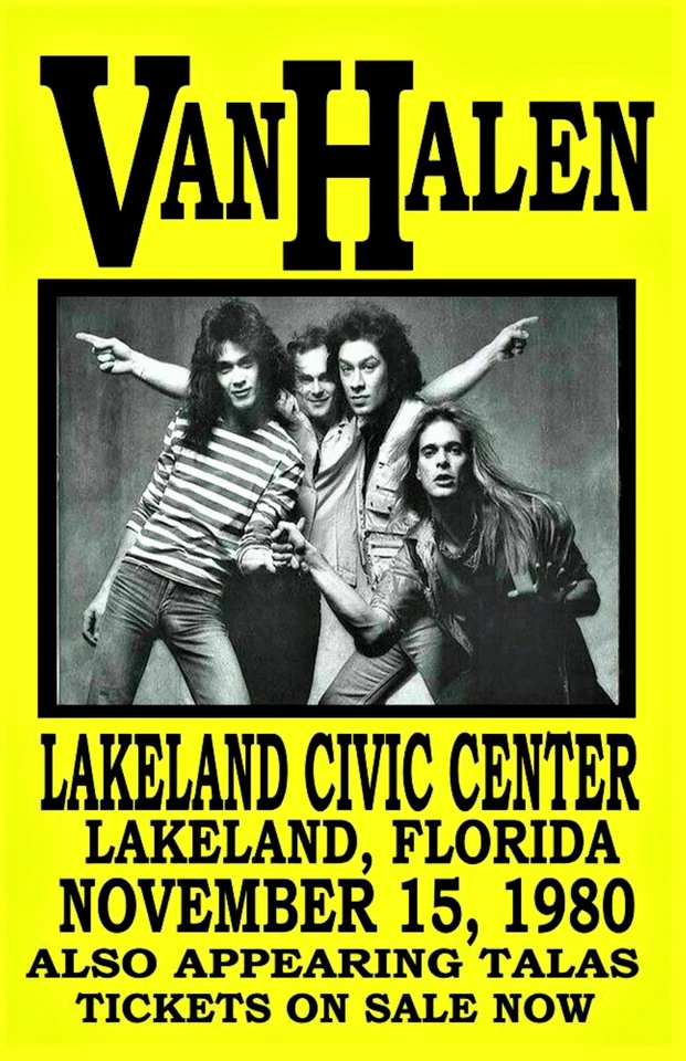 VAN HALEN  Concert Poster 12"x18" FREE SHIPPING - Image 1 of 1
