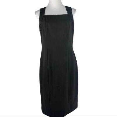 Vestido Vaina Mujer Insight Negro Cuello Cuadrado Minimalista Lujo Carrera 6/C34 Foto 1 de 4