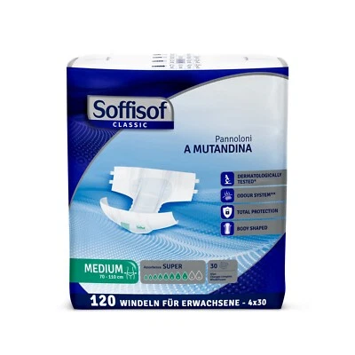 Soffisof Classic Super Größe M, L und XL - Windeln Für Erwachsene - Inkontinenz