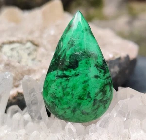 Natural Maw Sit Sit Jade Cab High Chromium Jadeite Jade-Albite Gemstone 15.55Cts - Picture 1 of 18