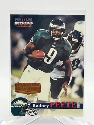 1996 Pro Line II Intense NFL Card #17 Rodney Peete  Eagles  DOUBLE INTENSITY - Image 1 of 3