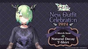 hololive Ceres Fauna New Outfit Celebration 2024 Natural Decay T-Shirt - Picture 1 of 3
